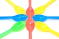 Colorful Spoon plastic Royalty Free Stock Photo