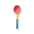 Colorful Spoon Set In Superflat Style On White Background Royalty Free Stock Photo