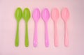 Colorful spoon on white background Royalty Free Stock Photo