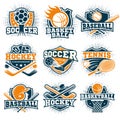 Colorful Sport Emblems Set