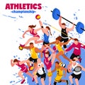 Colorful Sport Isometric Poster