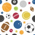 Colorful Sport Seamless Pattern Royalty Free Stock Photo