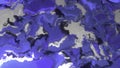 Colorful spots move in abstract fluid pattern. Motion. Animation of moving streams of spots in liquid. Mottled pattern