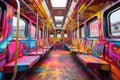 colorful spray paint masterpieces on train cars
