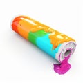 Colorful Spray Paint Tube On White Background - Candycore Sculpture