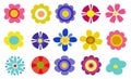 Colorful spring flowers vector illustration Royalty Free Stock Photo