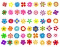 Colorful spring flowers vector illustration Royalty Free Stock Photo