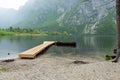 Lake Bohinj and Ukanc village in Triglav national park, Slovenia