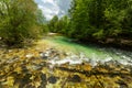 Lake Bohinj and Ukanc village in Triglav national park, Slovenia