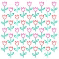 Colorful Spring Tulips Pattern, Texture, Background