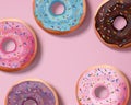 Colorful sprinkled donuts Royalty Free Stock Photo