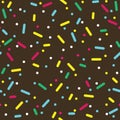 Colorful Sprinkles Donut Glaze Seamless Pattern Royalty Free Stock Photo