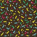 Colorful Sprinkles Donut Glaze Seamless Pattern Royalty Free Stock Photo