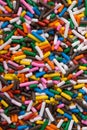 Colorful sprinkles, jimmies for cake decoration Royalty Free Stock Photo