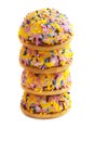 Colorful sprinkles pies Royalty Free Stock Photo