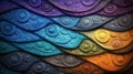 A colorful spychedelic style wallpaper Royalty Free Stock Photo