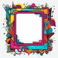 a colorful square frame with an abstract design on it Royalty Free Stock Photo