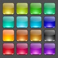 Colorful square glossy buttons Royalty Free Stock Photo