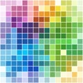 Colorful square mosaic with white borders (background or pattern) Royalty Free Stock Photo