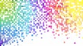 colorful square pixel pattern on white background, tech design mosaic abstract background Royalty Free Stock Photo