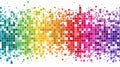 colorful square pixel pattern on white background, tech design mosaic abstract background Royalty Free Stock Photo