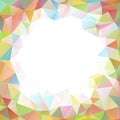 Colorful square polygon background or vector frame Royalty Free Stock Photo