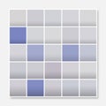 Colorful squares background frame, block soft pastel grey blue Royalty Free Stock Photo