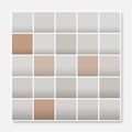 Colorful squares background frame, block soft pastel grey brown Royalty Free Stock Photo