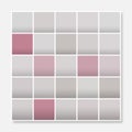 Colorful squares background frame, block soft pastel grey pink Royalty Free Stock Photo