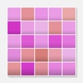 Colorful squares background frame, block soft pastel purple pink