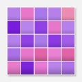 Colorful squares background frame, block soft pastel purple pink Royalty Free Stock Photo