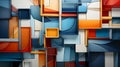 A colorful squares and rectangles