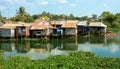 Colorful squatter shacks and houses in Saigon Royalty Free Stock Photo