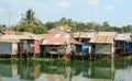 Colorful squatter shacks and houses in Saigon Royalty Free Stock Photo