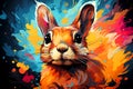 Colorful squirrel on pop art vector illustration, Painting Inspirations