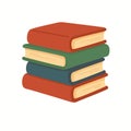 Colorful Stack of Books for Education and Reading Design Royalty Free Stock Photo