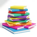 Colorful stack of books representing diverse knowledge and learning opportunities Royalty Free Stock Photo