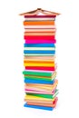 Colorful stacked books