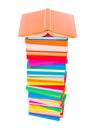 Colorful stacked books