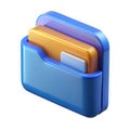 Colorful stacked folder icon Royalty Free Stock Photo