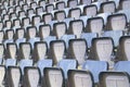 Colorful of stadium seats in background. Royalty Free Stock Photo