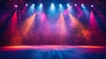 Colorful Stage Lighting With Smoke and Fog Royalty Free Stock Photo