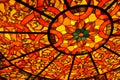 Colorful stained glass ceiling Royalty Free Stock Photo