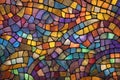 Colorful stained glass mosaic wall texture background,  Abstract background for design Royalty Free Stock Photo