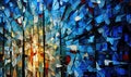 Colorful stained glass window. Abstract background. Royalty Free Stock Photo