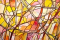 Colorful stained glass window background,  Abstract texture of stained glass window Royalty Free Stock Photo