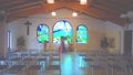 The interior of the church of the Cenacolo community of Medjugorje Royalty Free Stock Photo