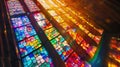 The colorful stained glass windows.AI generated image Royalty Free Stock Photo
