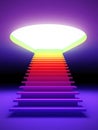 Colorful stair to the future. Royalty Free Stock Photo