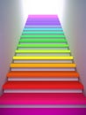 Colorful stair to the future. Royalty Free Stock Photo